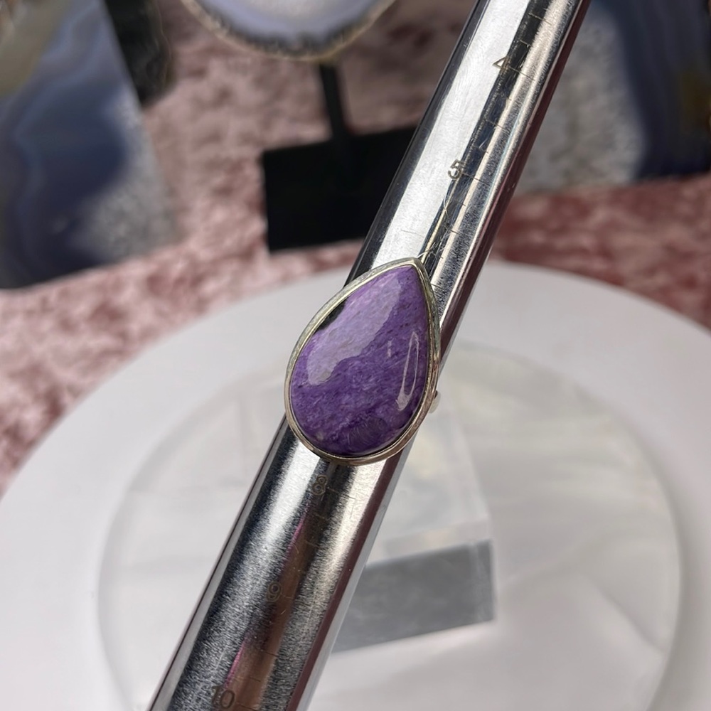 Charolite Russia Ring Size 7 - Picture 4 of 6